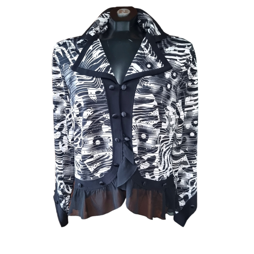Aarkay Black & White Fancy Top